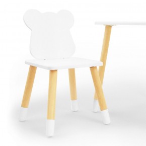 Комплект детской мебели стол и два стула Мишутка (Белый/Белый/Береза) в Уфе - ufa.mebel-74.com | фото