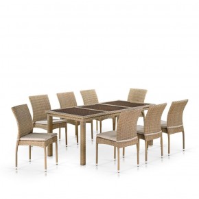 Комплект плетеной мебели T365/Y380B-W65 Light Brown (8+1) в Уфе - ufa.mebel-74.com | фото