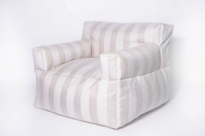 Кресло бескаркасное Уют полоса (Молочный) в Уфе - ufa.mebel-74.com | фото