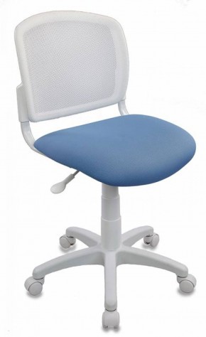 Кресло детское Бюрократ CH-W296NX/26-24 белый TW-15 голубой 26-24 в Уфе - ufa.mebel-74.com | фото