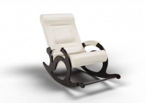 Кресло-качалка Тироль 12-К-КР (экокожа/венге) КРЕМ в Уфе - ufa.mebel-74.com | фото
