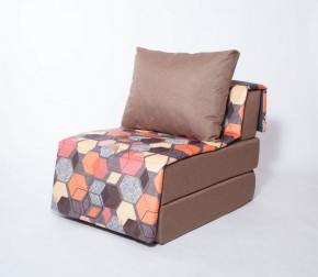 Кресло-кровать бескаркасное Харви (коричневый-геометрия браун) в Уфе - ufa.mebel-74.com | фото
