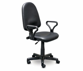 Кресло офисное Престиж+ (черный кожзам PV-1) г/п 140/ПВМ/ гольф в Уфе - ufa.mebel-74.com | фото