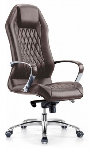 Кресло руководителя Бюрократ _AURA/BROWN коричневый в Уфе - ufa.mebel-74.com | фото