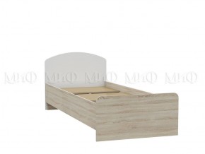 МАРТИНА Кровать 800 с настилом ЛДСП (Белый глянец/дуб сонома) в Уфе - ufa.mebel-74.com | фото
