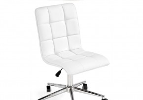 Офисное кресло Квадро экокожа белая / хром в Уфе - ufa.mebel-74.com | фото