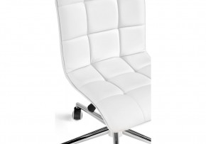 Офисное кресло Квадро экокожа белая / хром в Уфе - ufa.mebel-74.com | фото
