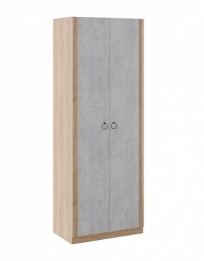 Шкаф 2 двери Глэдис М22 (Дуб Золотой/Цемент светлый) в Уфе - ufa.mebel-74.com | фото