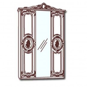 Шкаф 3-х дверный с зеркалами (01.143) Роза (беж) в Уфе - ufa.mebel-74.com | фото