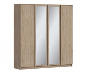 Шкаф 4х дверный с зеркалами Веста СБ-3082 (Дуб Сонома) в Уфе - ufa.mebel-74.com | фото