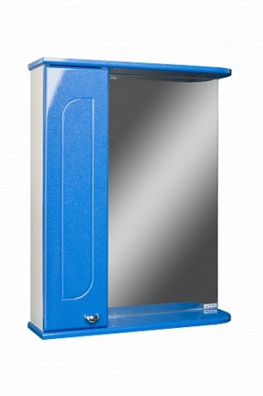 Шкаф-зеркало Радуга Синий металлик 55 левый АЙСБЕРГ (DA1129HZR) в Уфе - ufa.mebel-74.com | фото