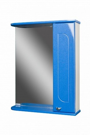Шкаф-зеркало Радуга Синий металлик 55 правый АЙСБЕРГ (DA1129HZR) в Уфе - ufa.mebel-74.com | фото