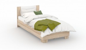 Спальня Аврора Кровать 120 со встроенным основанием под матрас Дуб сонома/Белый в Уфе - ufa.mebel-74.com | фото