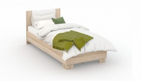 Спальня Аврора Кровать 90 со встроенным основанием под матрас Дуб сонома/Белый в Уфе - ufa.mebel-74.com | фото