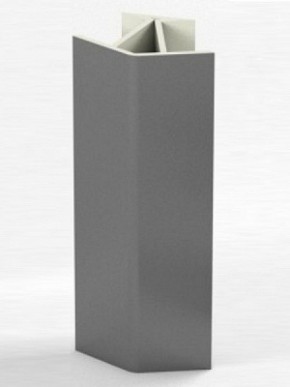 Угловое соединение для цоколя 135 гр. h100 мм (Алюминий, Белый, Черный, Сонома) в Уфе - ufa.mebel-74.com | фото